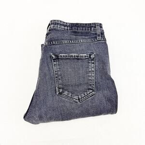 AMO High Rise Stix Crop Washed Black Denim Jeans Charcoal Size 30